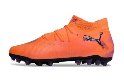 Men's Puma Future 8 Ultimate MG Multi Ground Low-Tops Football Boots - Red/Black/Pink