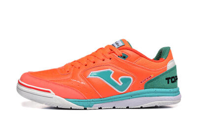 Men's Joma Top Flex IC Indoor & Futsal Low-Tops Football Shoes - Red/Jade/White