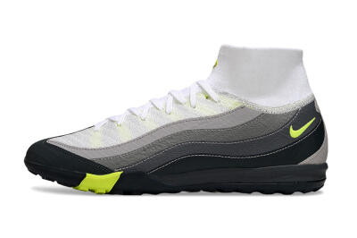 Unisex Nike Air Zoom Mercurial Superfly 10 Elite TF Artificial Turf High-Tops Football Shoes - White/Black/Yellow