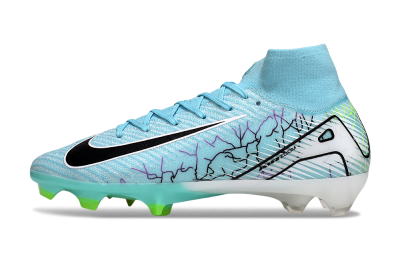 Unisex Nike Air Zoom Mercurial Superfly 10 Elite FG Firm Ground High-Tops Football Boots - Jade/Black/White