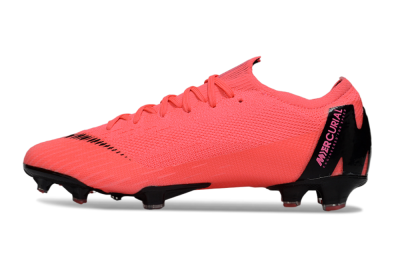 Men's Nike Mercurial Vapor 12 Elite FG Firm Ground Low-Tops Football Boots - Red/Black/Pink