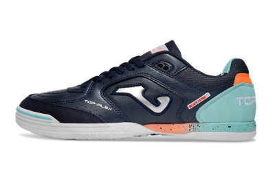 Men's Joma Top Flex IC Indoor & Futsal Low-Tops Football Shoes - Black/Silver/Jade