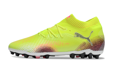 Men's Puma Future 8 Ultimate MG Multi Ground Low-Tops Football Boots - Yellow/Pink/Black