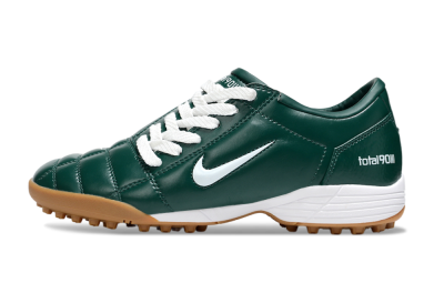 Unisex Nike Total 90 III TF Artificial Turf Low-Tops Football Shoes - Green/White/Brown