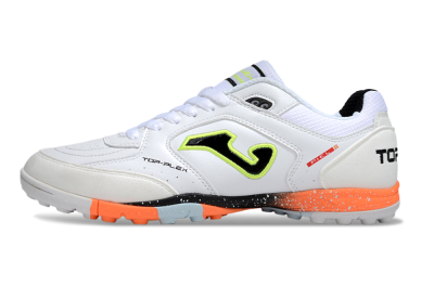 Men's Joma Top Flex TF Artificial Turf Low-Tops Football Shoes - White/Black/Yellow