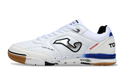 Men's Joma Top Flex IC Indoor & Futsal Low-Tops Football Shoes - White/Silver/Black