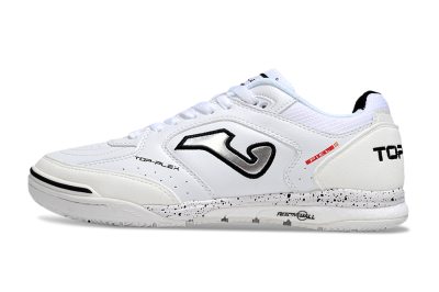 Men's Joma Top Flex IC Indoor & Futsal Low-Tops Football Shoes - White/Silver/Black
