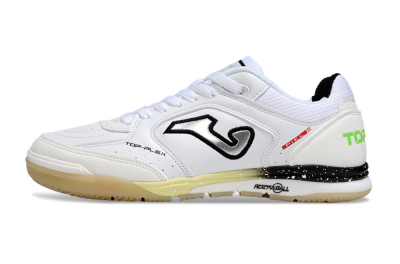 Men's Joma Top Flex IC Indoor & Futsal Low-Tops Football Shoes - White/Silver/Black