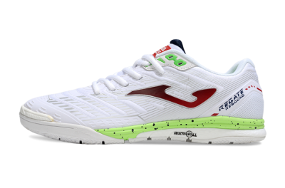 Men's Joma Top Flex IC Indoor & Futsal Low-Tops Football Shoes - White/Red/Yellow