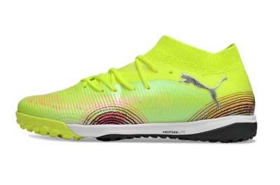 Men's Puma Future 8 Ultimate TF Artificial Turf Low-Tops Football Shoes - Yellow/Black/Red