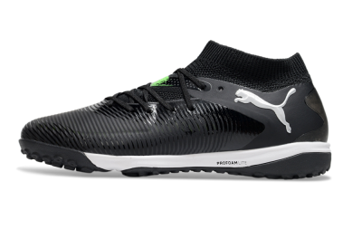 Men's Puma Future 8 Ultimate TF Artificial Turf Low-Tops Football Shoes - Black/White/Yellow
