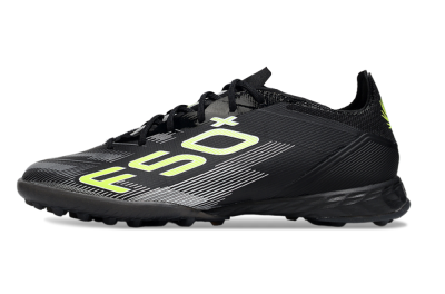 Men's Adidas F50 Pro TF Artificial Turf Low-Tops Football Shoes - Black/Yellow/White
