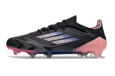 Unisex Adidas F50 Elite FG Firm Ground Low-Tops Football Boots - Black/Blue/Pink