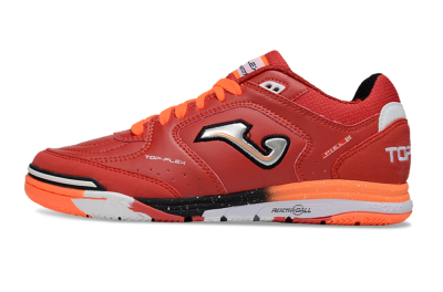 Men's Joma Top Flex IC Indoor & Futsal Low-Tops Football Shoes - Red/Silver/Black