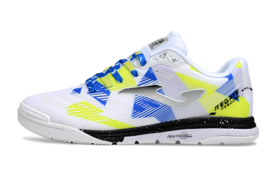 Men's Joma Top Flex IC Indoor & Futsal Low-Tops Football Shoes - White/Blue/Yellow