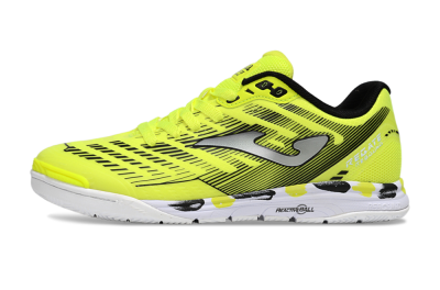 Men's Joma Top Flex IC Indoor & Futsal Low-Tops Football Shoes - Yellow/Silver/Black