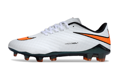 Men's Nike Hypervenom Phantom RGN SE FG Firm Ground Low-Tops Football Boots - White/Black/Orange