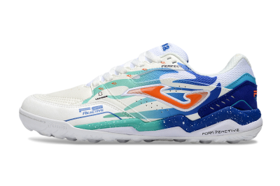 Men's Joma Top Flex IC Indoor & Futsal Low-Tops Football Shoes - White/Blue/Red