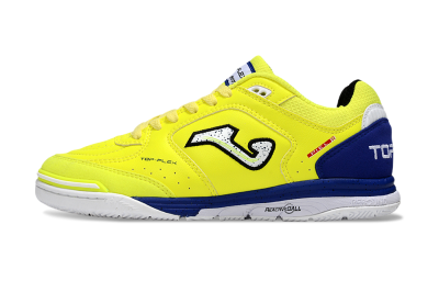 Men's Joma Top Flex IC Indoor & Futsal Low-Tops Football Shoes - Yellow/White/Blue