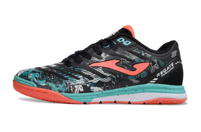 Men's Joma Top Flex IC Indoor & Futsal Low-Tops Football Shoes - Black/Jade/Red