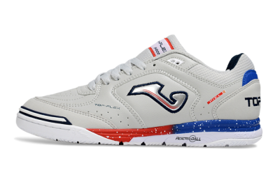 Men's Joma Top Flex IC Indoor & Futsal Low-Tops Football Shoes - Grey/Blue/Silver