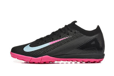 Men's Nike Air Zoom Mercurial Vapor 16 Elite TF Artificial Turf Low-Tops Football Shoes - Black/Jade/Pink