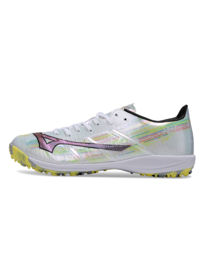 Men's Mizuno Morelia Alpha Beta TF Artificial Turf Low-Tops Football Shoes - Yellow/Red/Blue