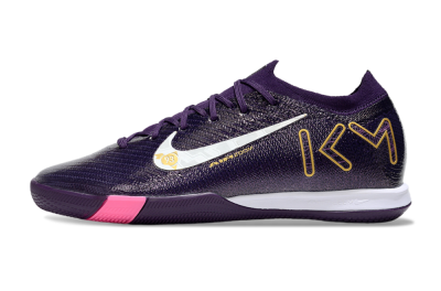 Men's Nike Air Zoom Mercurial Vapor 16 Elite IC Indoor & Futsal Low-Tops Football Shoes - Purple/White/Gold