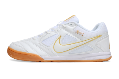 Men's Supreme x Nike SB Gato IC Indoor & Futsal Low-Tops Football Shoes - Beige/White/Gold