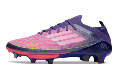 Men's Adidas F50+ Elite Lightstrike Pro FG Firm Ground Low-Tops Football Boots - Pink/Purple/Yellow