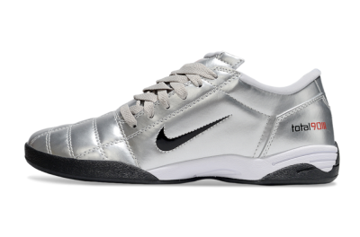 Unisex Nike Total 90 III IC Indoor & Futsal Low-Tops Football Shoes - Silver/Black