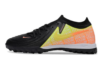 Men's Nike Phantom GX 2 Elite TF Artificial Turf Low-Tops Football Shoes - Black/Yellow/Orange