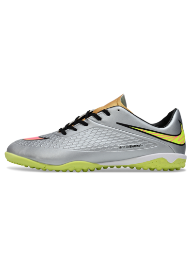 Men's Nike Hypervenom Phantom RGN SE TF Artificial Turf Low-Tops Football Shoes - Silver/Yellow/Pink