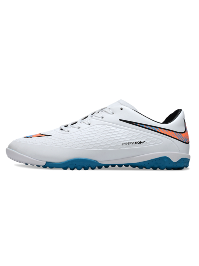 Men's Nike Hypervenom Phantom RGN SE TF Artificial Turf Low-Tops Football Shoes - White/Blue/Orange