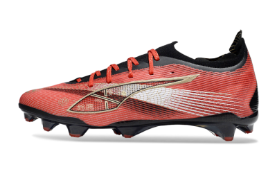 Men's Puma Ultra 5 Ultimate FG Firm Ground Low-Tops Football Boots - Red/Gold/White