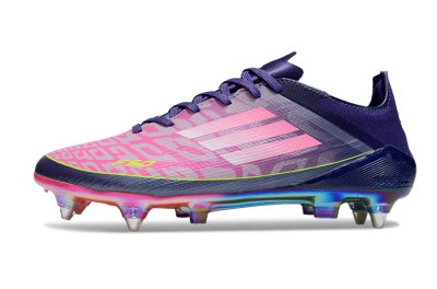 Men's Adidas F50 Elite SG Soft Ground Low-Tops Football Boots - Pink/Purple/Yellow