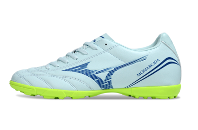 Men's Mizuno Morelia Neo 4 TF Artificial Turf Low-Tops Football Shoes - Jade/Blue/Yellow