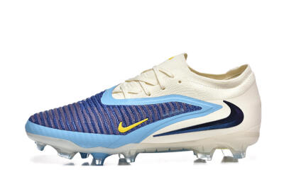 Men's Nike Phantom 6 Elite Low FG Firm Ground Low-Tops Football Boots - Blue/White/Black