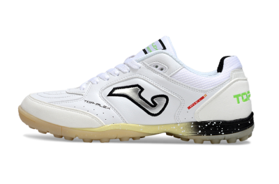 Men's Joma Top Flex TF Artificial Turf Low-Tops Football Shoes - White/Silver/Black