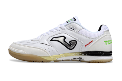 Men's Joma Top Flex IC Indoor & Futsal Low-Tops Football Shoes - White/Silver/Black