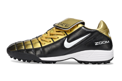 Men's Nike Air Zoom Total 90 III TF Artificial Turf Low-Tops Football Shoes - Black/Gold/White