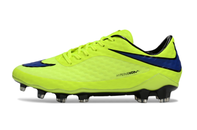 Men's Nike Hypervenom Phantom FG Firm Ground Low-Tops Football Boots - Yellow/Blue/Black