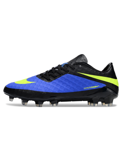 Men's Nike Hypervenom Phantom FG Firm Ground Low-Tops Football Boots - Blue/Black/Yellow