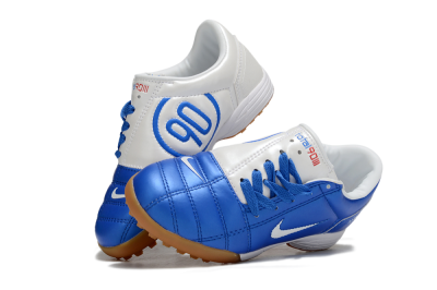 Kids Nike Total 90 III TF Artificial Turf Low-Tops Football Shoes - Blue/White/Brown