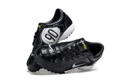 Kids Nike Total 90 III TF Artificial Turf Low-Tops Football Shoes - Black/White/Yellow