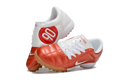 Kids Nike Total 90 III TF Artificial Turf Low-Tops Football Shoes - Red/White/Brown