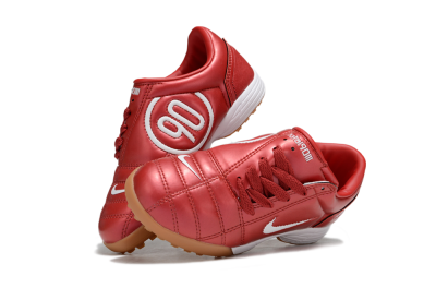 Kids Nike Total 90 III TF Artificial Turf Low-Tops Football Shoes - Red/White/Brown