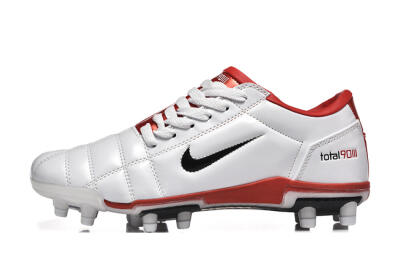 Men's Nike Total 90 III FG Firm Ground Low-Tops Football Boots - White/Black/Red