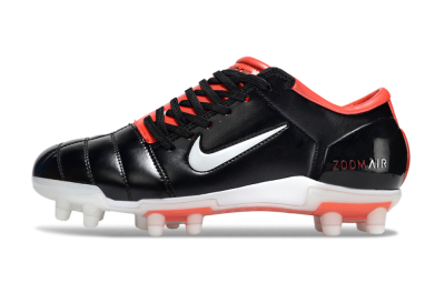 Men's Nike Air Zoom Total 90 III FG Firm Ground Low-Tops Football Boots - Black/White/Red
