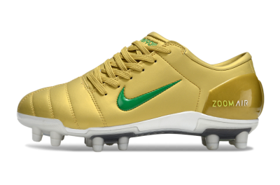 Men's Nike Air Zoom Total 90 III FG Firm Ground Low-Tops Football Boots - Gold/Green/White
